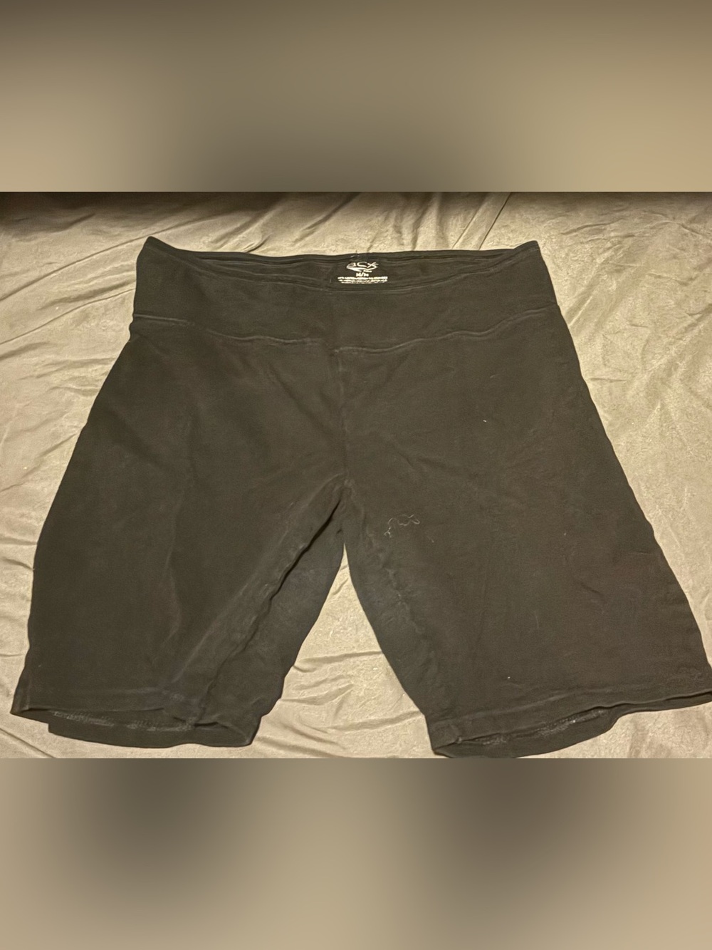 Everyday Stretch Black Bike Shorts with Midrise Waist